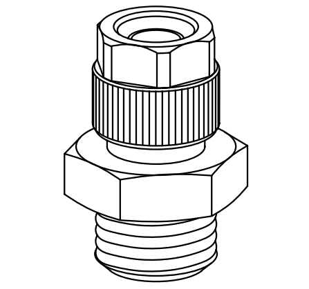 Straight Adaptor 151M-6/4-M6 AVS Romer / Roemer 300500