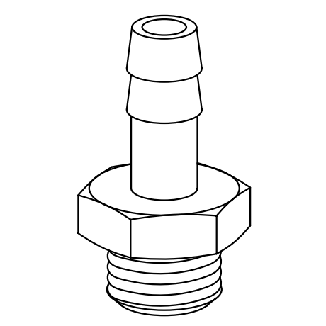 Hosetail Adaptor 260M-9-1/8 AVS Romer / Roemer 250187