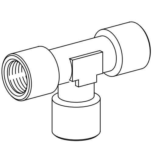 T-piece 200M-1/4 AVS Romer / Roemer 252157