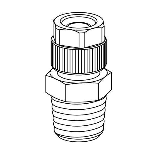 Straight Adaptor 151M-5/3-1/8K AVS Romer / Roemer 300509