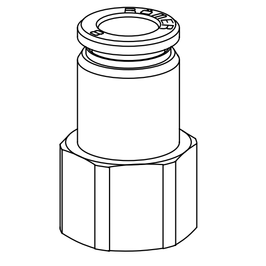 Straight Adaptor 946M-8-1/4 AVS Romer / Roemer 340817