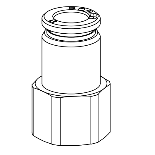 Straight Adaptor 946M-10-1/4 AVS Romer / Roemer 340821