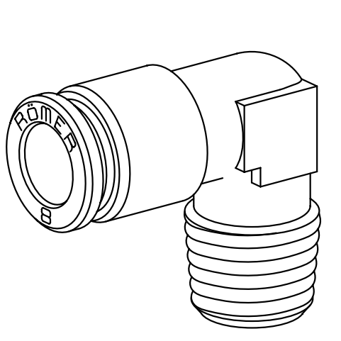 Elbow Adaptor 950M-10-D1/4K AVS Romer / Roemer 341021