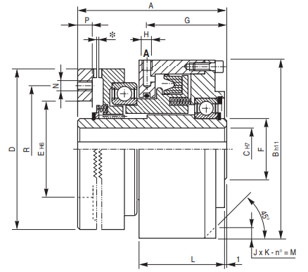 Toothed clutch DP-N 03 MWM Freni Frizioni 03.63.03.01