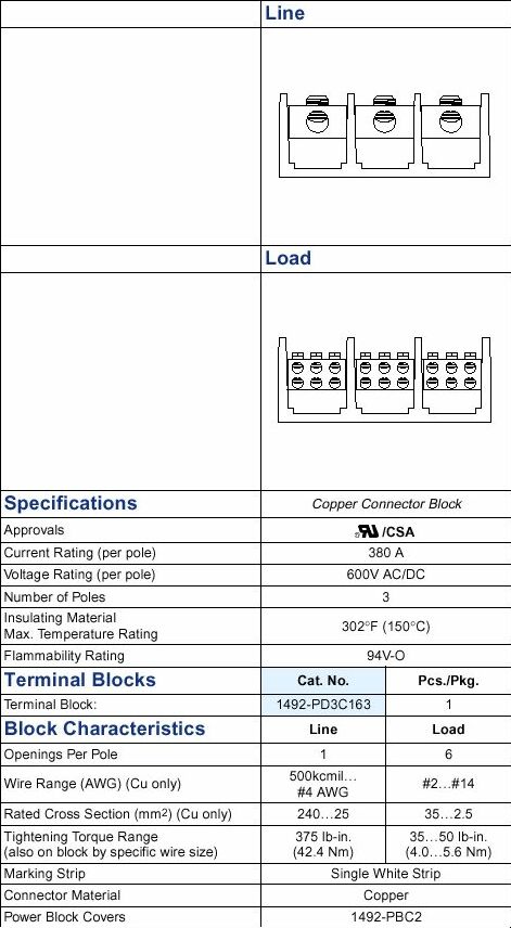   Allen-Bradley 1492-PD3C163