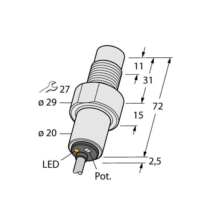  BC5-S185-AP4X-0,2M-RS4T Turck 2503591