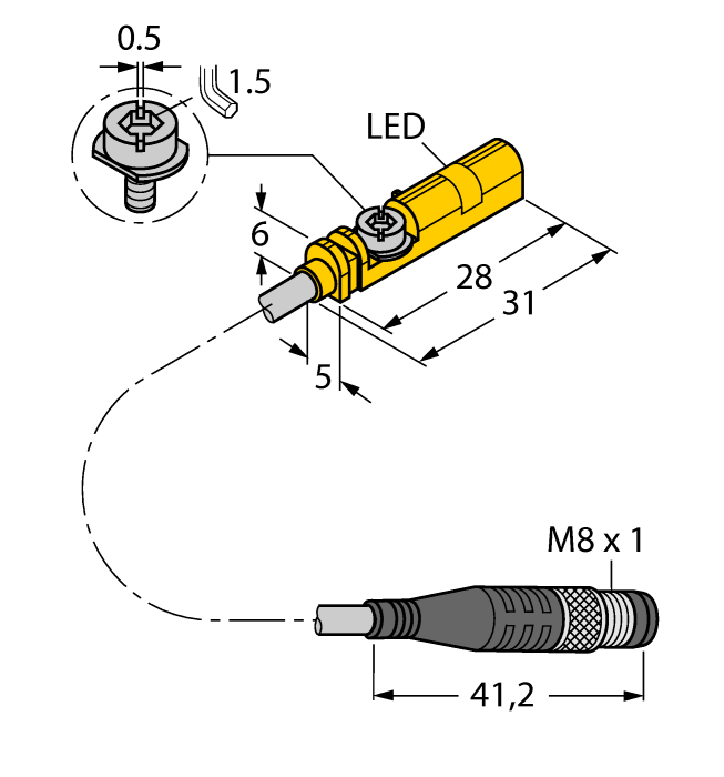  BIM-UNT-AP6X-0,6-PSG3M Turck 4685724