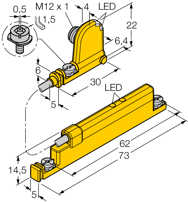  WIM45-UNTL-0.3-BIM-UNT-LUAP6X4-H1141 Turck 1536623