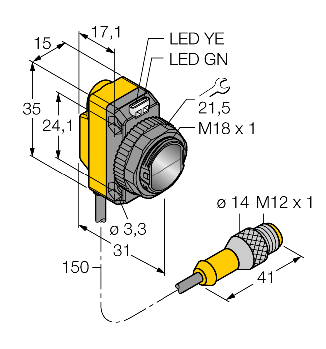  QS18VP6FF100Q5 Turck 3071884