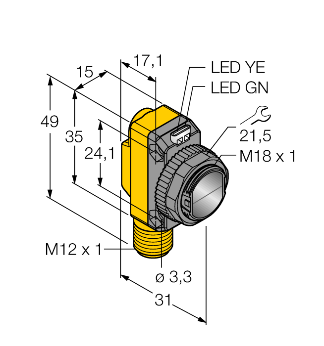  QS18VP6FF100Q8 Turck 3071882