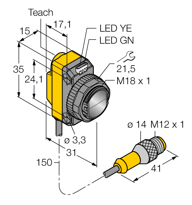  QS18EP6CV45Q5 Turck 3068756