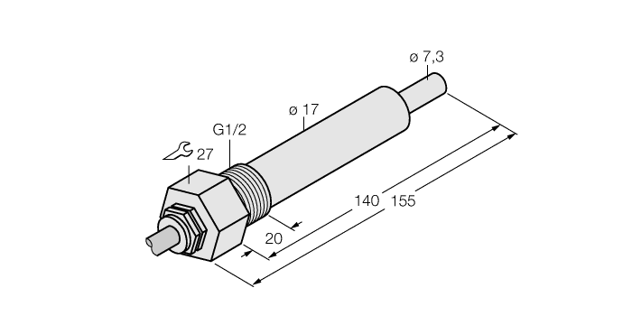  FCS-G1/2HC4-NAEX0/L140/D024 5M Turck 6870394