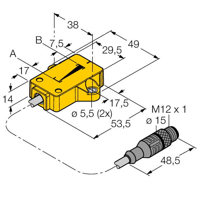  LI25P1-QR14-LU4X2-0,3-RS4/S97 Turck 1590754