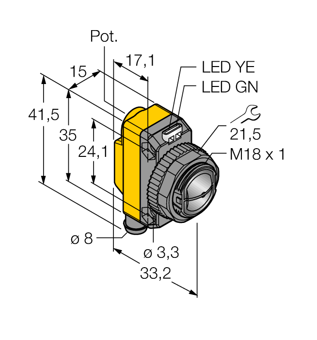  QS18VP6CV45Q7 Turck 3066436