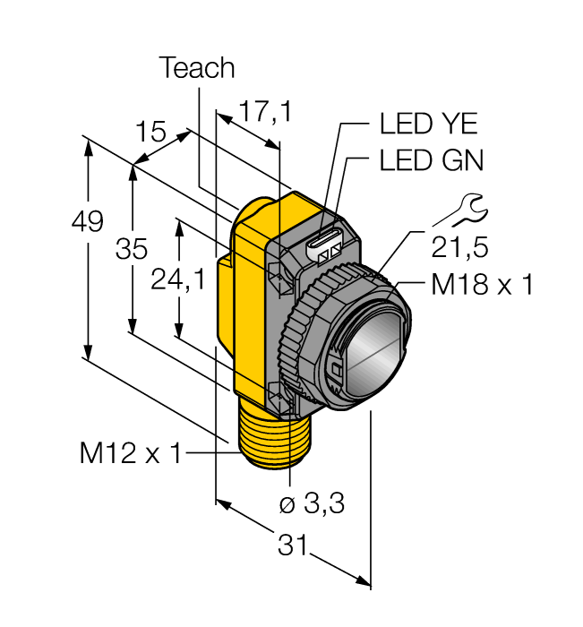  QS18EP6CV45Q8 Turck 3071989