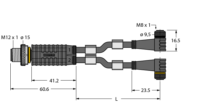  VBRS4.4-2PKW3M-2/2/TEL Turck 6630423