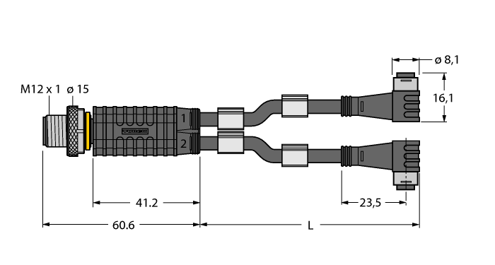  VBRS4.4-2PKW3S-0.3/0.3/TEL Turck 6630449