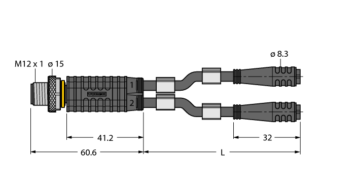  VBRS4.4-2PKG3S-1.5/1.5/TEL Turck 6630446