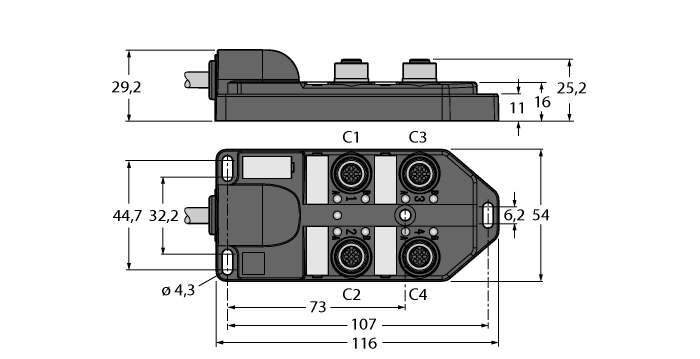  TB-4M12-4-5/TXL Turck 6611905