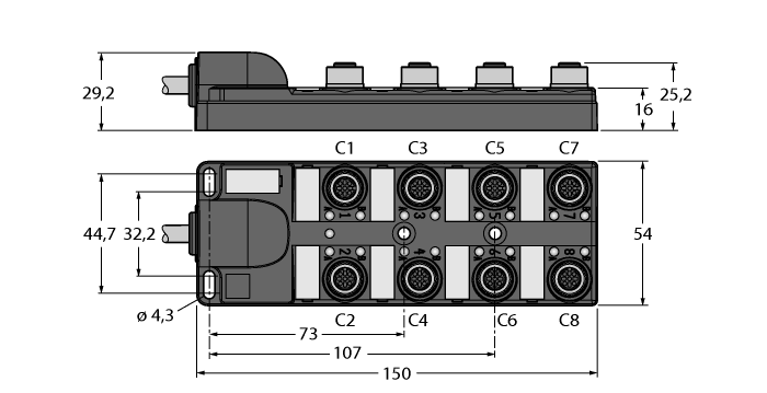  TB-8M12-4-5/TXL Turck 6611945