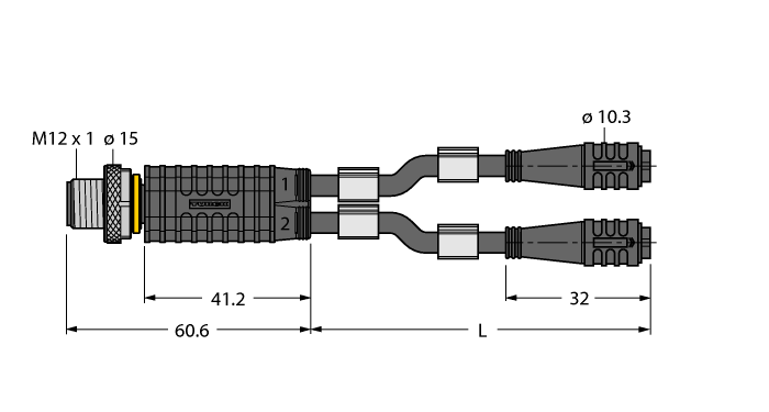  VBRS4.4-2PKG3Z-0.3/0.3/TEL Turck 6630461