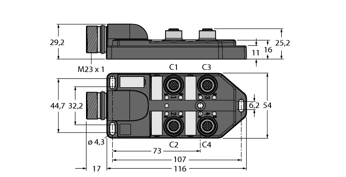  TB-4M12-4P2-CS12H Turck 6611958