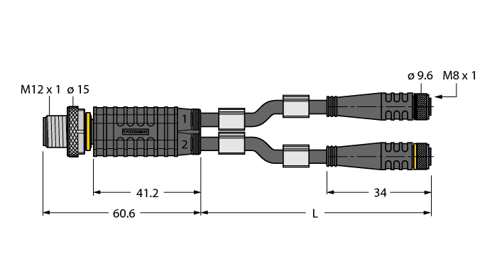  VBRS4.4-2PKG3M-1/1/TEL Turck 6629194