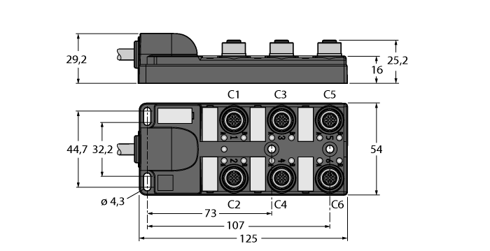  TB-6M12-4P2-5/TXL Turck 6611931