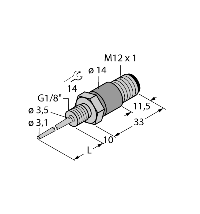  TP-103A-G1/8-H1141-L013 Turck 9910400