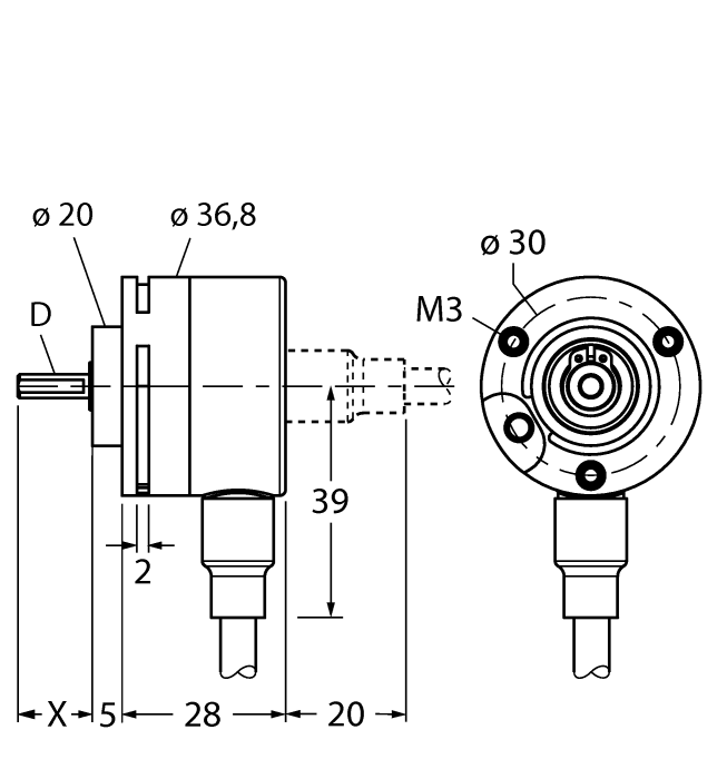  RI-08S6S-2F1024-C 1M Turck 1544062