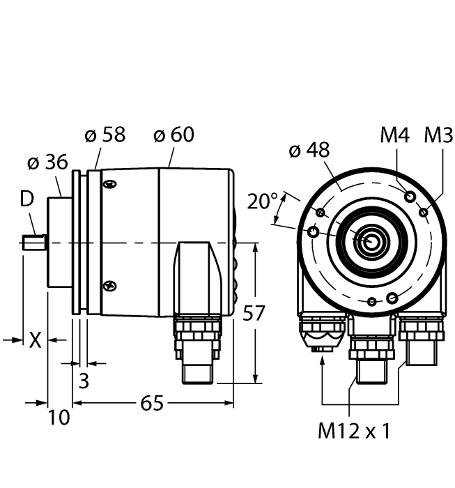  RS-25S10C-9A16B-R3M12 Turck 1544367