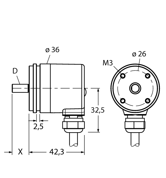  RS-54S6S-5B9B-C 1M Turck 1545231