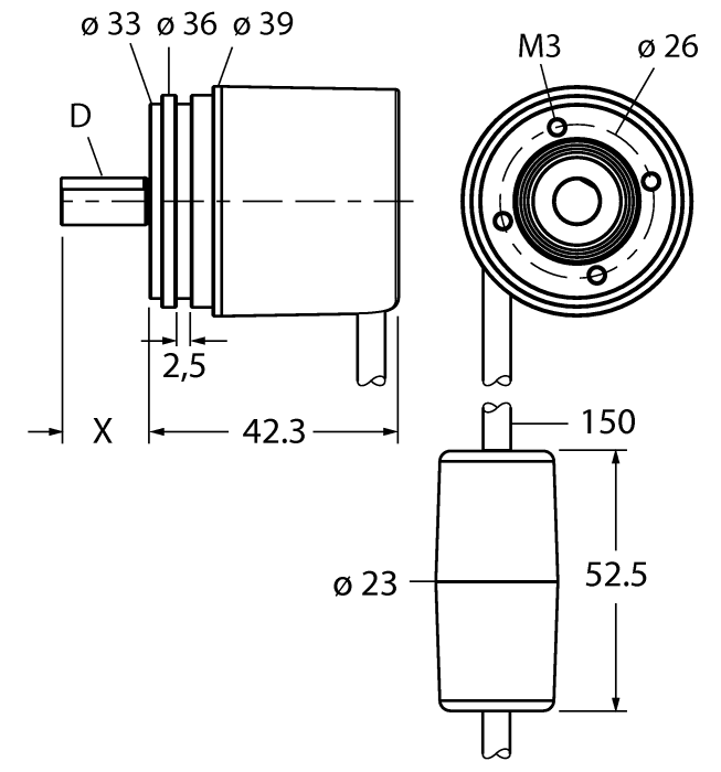  RM-46S8S-3C24B-CT 1M Turck 1544521