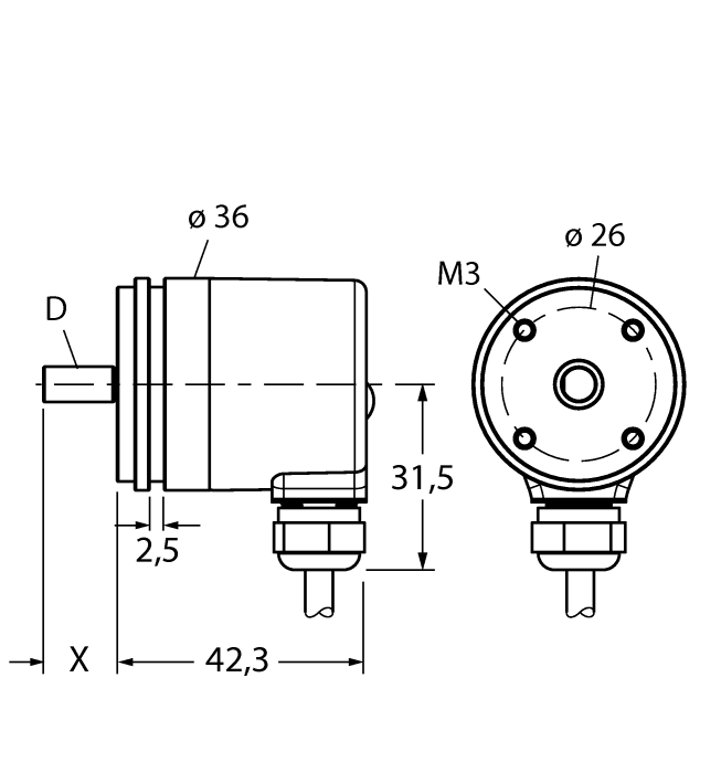  RS-06S6S-8B12B-C 1M Turck 1544039