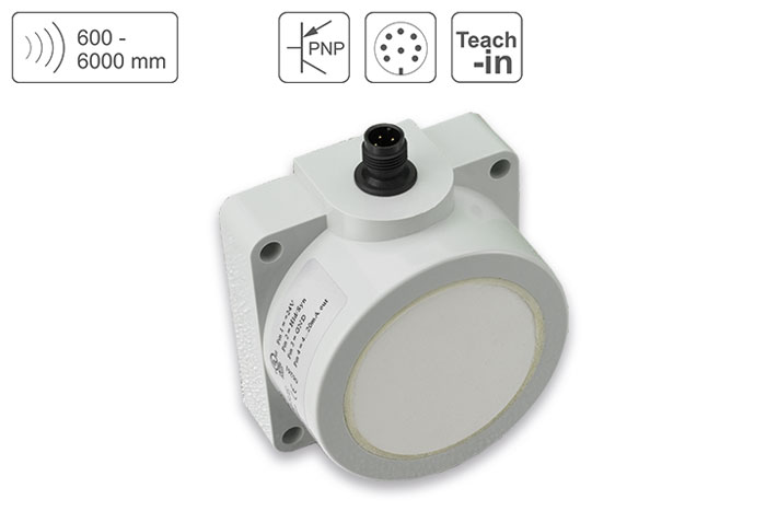 Ultrasonic Distance Sensor  PIL Sensoren P43-600-Q50-PBT-2P-CM12