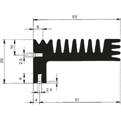 Heatsink WA218-0 Schaffner 