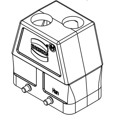 Rectangular Connector Hood  Harting 19628100465