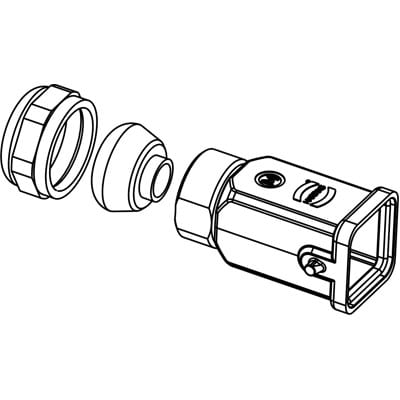 Rectangular Connector Hood  Harting 19200031423