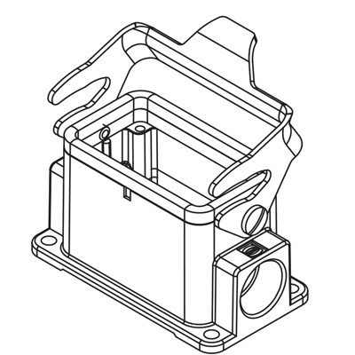 Rectangular Connector Base  Harting 09300101291ML