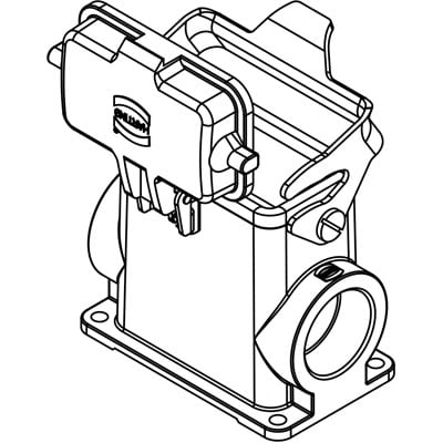 Rectangular Connector Hood  Harting 19300100406