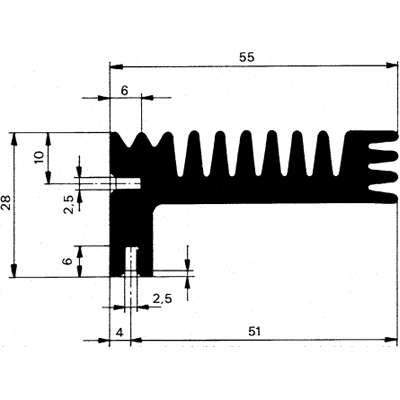 Heatsink WA218-0B Schaffner 