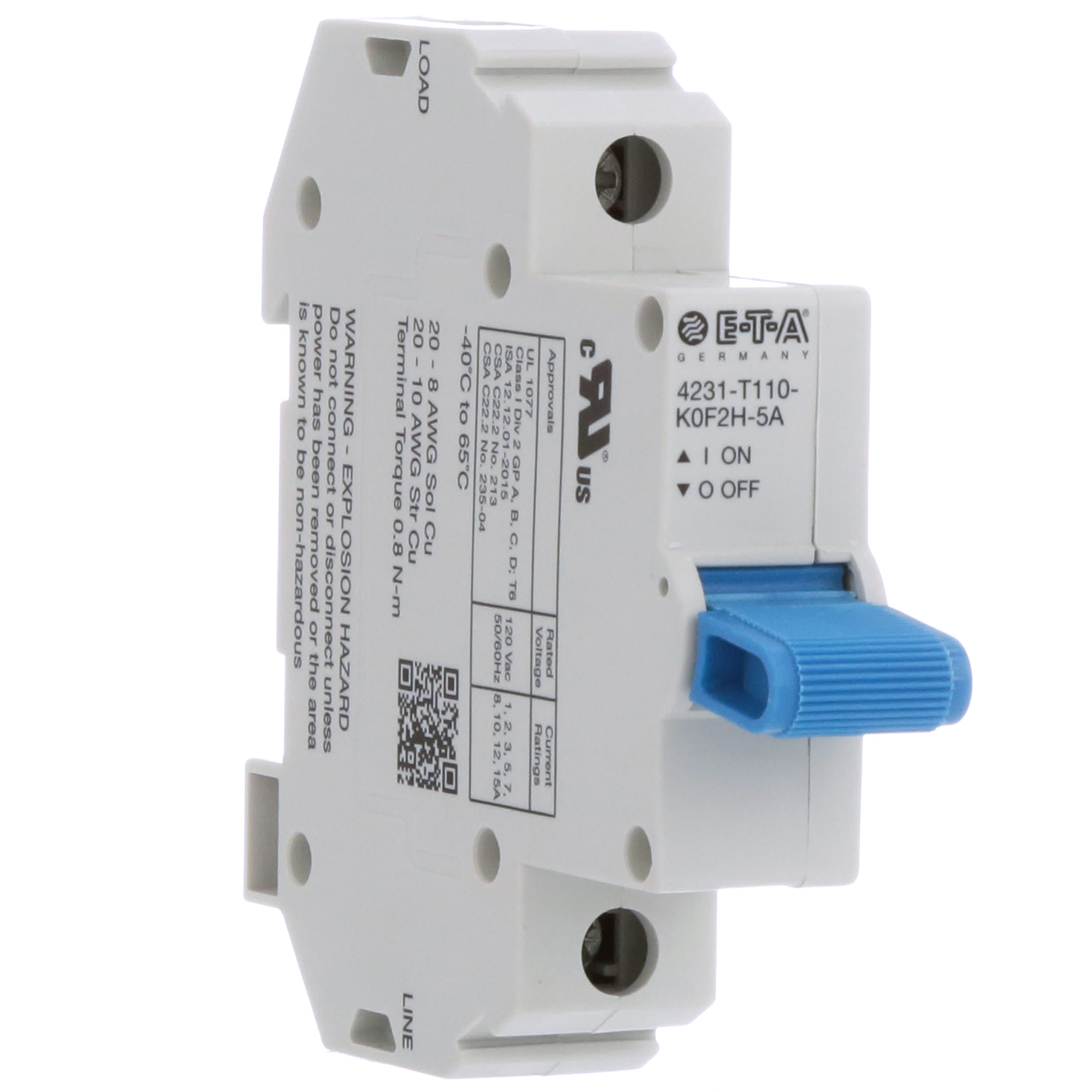 Miniature Circuit Breaker  E-T-A / ETA 4231-T110-K0F2H-7A