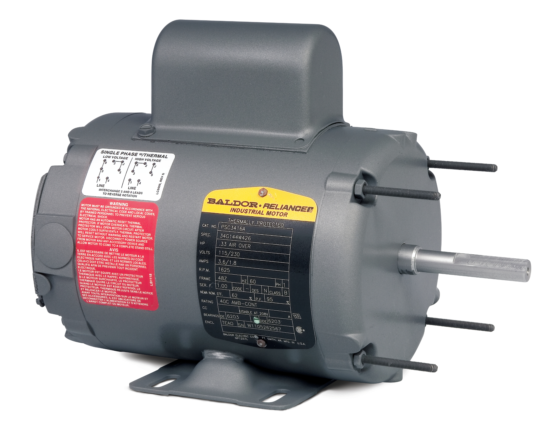 Motor  Baldor / Reliance Baldor (Brand of ABB) PSC3416A