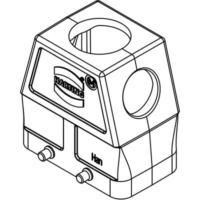 Rectangular Connector Hood  Harting 19628100596