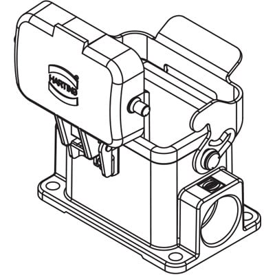 Rectangular Connector Base  Harting 09300062296ML
