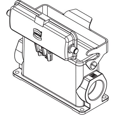 Rectangular Connector Base  Harting 19300247257ML