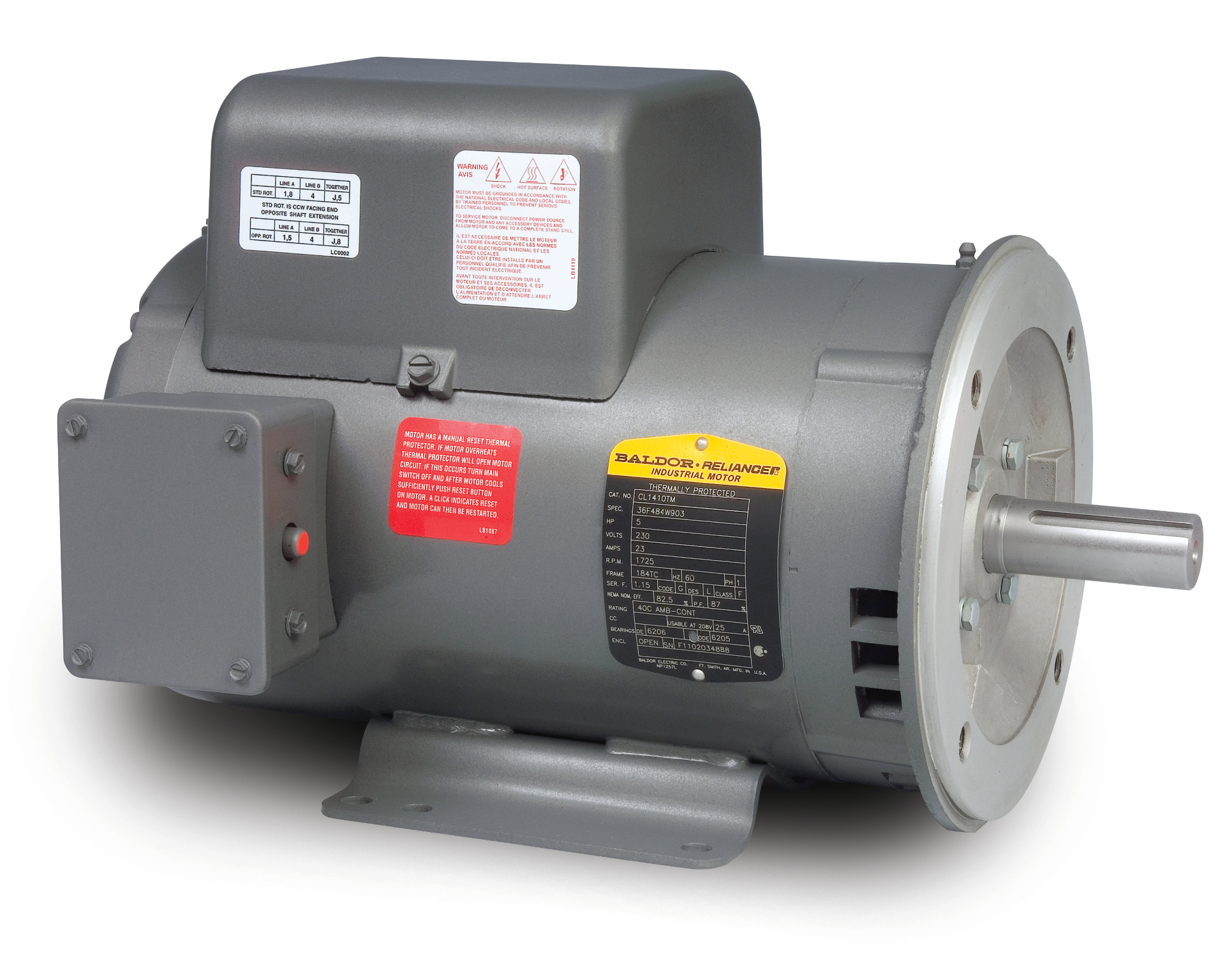 Motor  Baldor / Reliance Baldor (Brand of ABB) CL1408TM