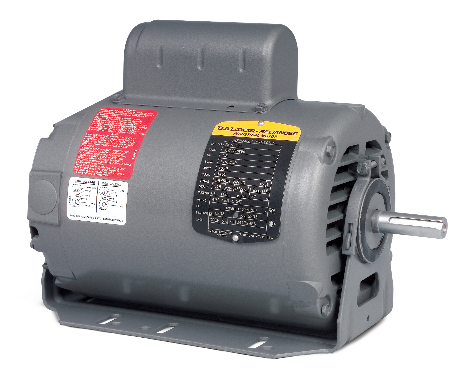 Motor  Baldor / Reliance Baldor (Brand of ABB) RL1301A277