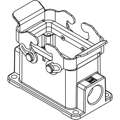 Rectangular Connector Base  Harting 19300101230ML