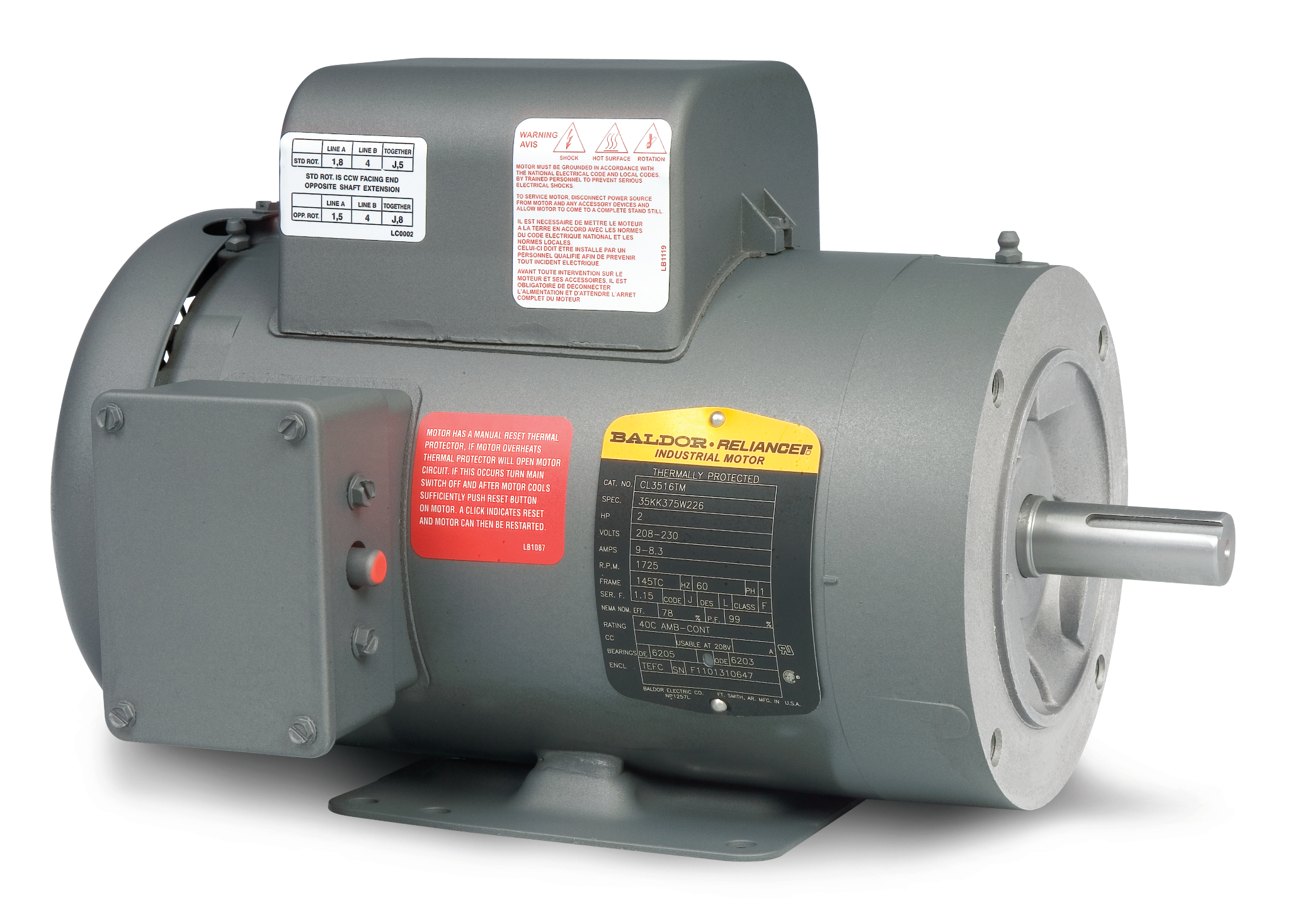 Motor  Baldor / Reliance Baldor (Brand of ABB) CL3514